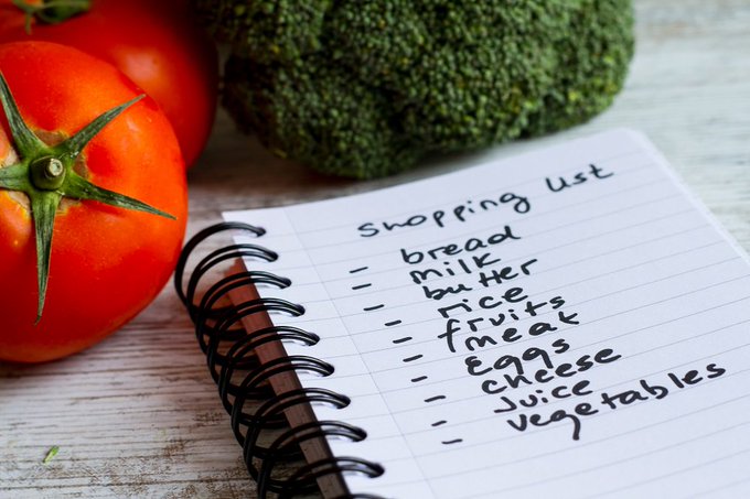 A grocery list for healthy eating